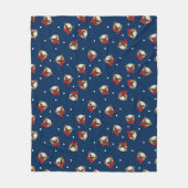 Weihnachts-Mops Fleece Blanket (Vorderseite)