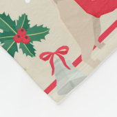 Weihnachts-Mops Fleecedecke (Ecke)