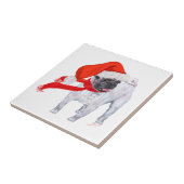 Weihnachts-Mops Fliese (Seite)