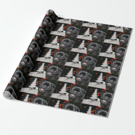 Weihnachts-Mops Geschenkpapier