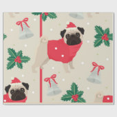 Weihnachts-Mops Geschenkpapier (Flach)