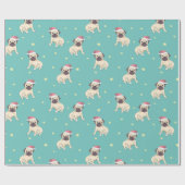 Weihnachts-Mops Geschenkpapier (Flach)