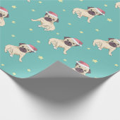 Weihnachts-Mops Geschenkpapier (Ecke)