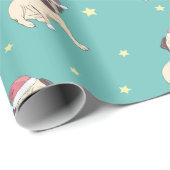Weihnachts-Mops Geschenkpapier (Rolleneckpunkt)