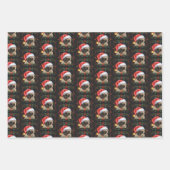 Weihnachts-Mops Geschenkpapier Set (Vorderseite 3)