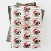 Weihnachts-Mops Geschenkpapier Set (Beispiel)
