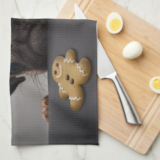 Weihnachts-Mops Geschirrtuch (Viertel Falte)