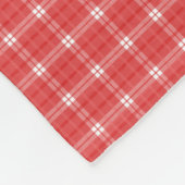 Weihnachts Mops Hund auf Kariertem Fleece Blanket (Ecke)