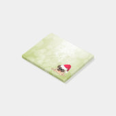 Weihnachts-Mops-Hund Post-it® Notes 4 x 3 Post-it Klebezettel (angewinkelt)