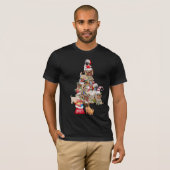 Weihnachts-Mops Hund Welpe Niedlich T-Shirt (Vorne ganz)