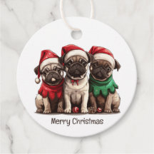Weihnachts-Mops-Hunde