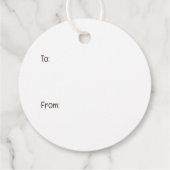 Weihnachts-Mops-Hunde Geschenkanhänger (Rückseite)