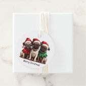 Weihnachts-Mops-Hunde Geschenkanhänger (Beispiel)
