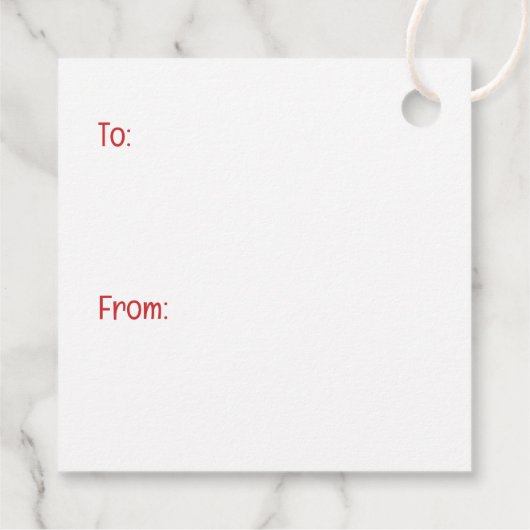 Weihnachts-Mops-Hunde Geschenkanhänger (Rückseite)