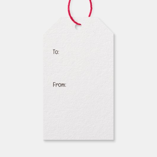 Weihnachts-Mops-Hunde Geschenkanhänger (Rückseite)