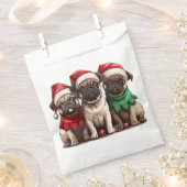 Weihnachts-Mops-Hunde Geschenktütchen (Ausgeschnitten)