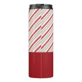 Weihnachts-Mops in Weihnachtsmannmütze mit festlic Thermosbecher (Rückseite)