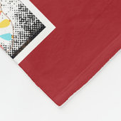 Weihnachts-Mops in Weihnachtsmannmütze mit Weihnac Fleecedecke (Ecke)