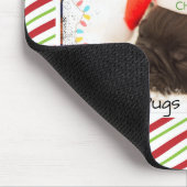 Weihnachts-Mops in Weihnachtsmannmütze mit Weihnac Mousepad (Ecke)