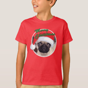 Weihnachts-Mops - Kids' Basic Hanes T - Shirt