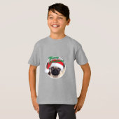 Weihnachts-Mops - Kids' Basic T - Shirt (Vorne ganz)