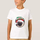 Weihnachts-Mops - Kids' Basic T - Shirt (Vorderseite)