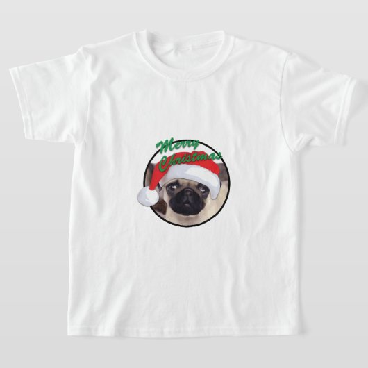 Weihnachts-Mops - Kids' Basic T - Shirt (Ablage )