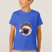 Weihnachts-Mops - Kids' Basic T - Shirt (Vorderseite)