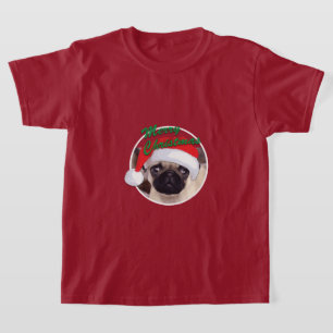 Weihnachts-Mops - Kids' Basic T - Shirt