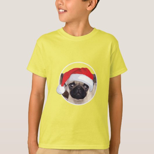 Weihnachts-Mops - Kids' Basic T - Shirt (Vorderseite)
