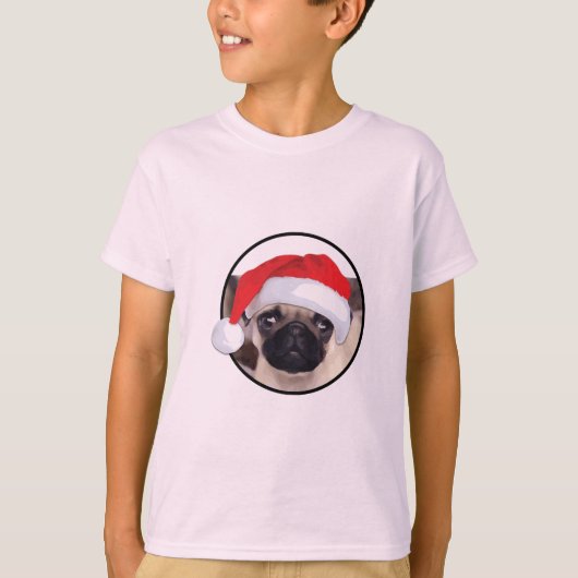 Weihnachts-Mops - Kids' Basic T - Shirt (Vorderseite)