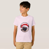 Weihnachts-Mops - Kids' Basic T - Shirt (Vorne ganz)