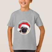 Weihnachts-Mops - Kids' Basic T - Shirt (Vorderseite)