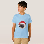 Weihnachts-Mops - Kids' Basic T - Shirt (Vorne ganz)