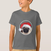 Weihnachts-Mops - Kids' Basic T - Shirt (Vorderseite)