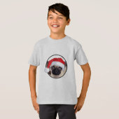 Weihnachts-Mops - Kids' Basic T - Shirt (Vorne ganz)