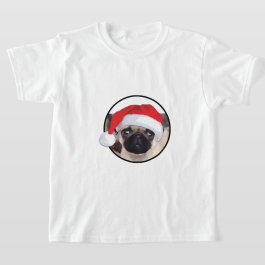 Weihnachts-Mops - Kids' Basic T - Shirt (Ablage )