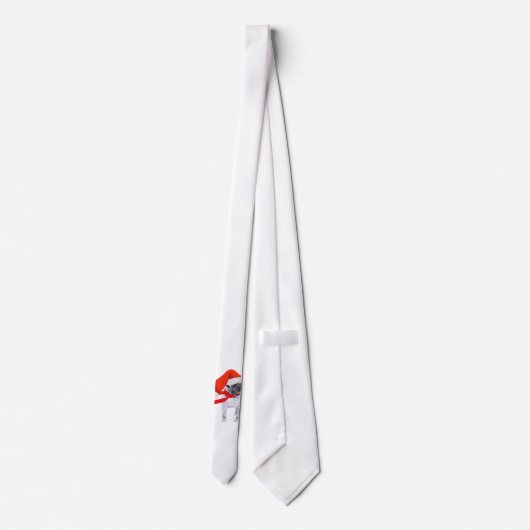 Weihnachts-Mops Krawatte (Rückseite)