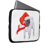 Weihnachts-Mops Laptopschutzhülle (Vorne Rechts)