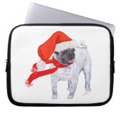 Weihnachts-Mops Laptopschutzhülle (Vorderseite)