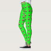 Weihnachts-Mops Leggings Green (Links)