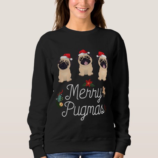 Weihnachts-Mops Merry Pugmas Essential T - Shirt 1 (Vorderseite)