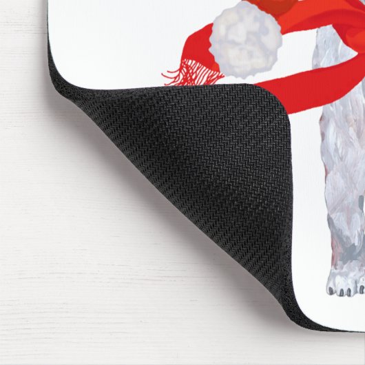Weihnachts-Mops Mousepad (Ecke)