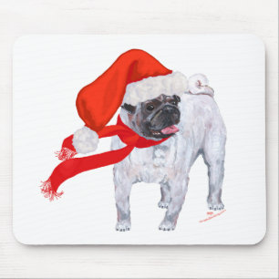 Weihnachts-Mops Mousepad