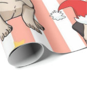 Weihnachts-Mops-Muster Geschenkpapier (Rolleneckpunkt)