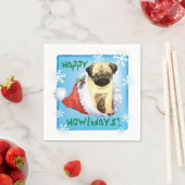 Weihnachts-Mops Napkins Serviette (Beispiel)
