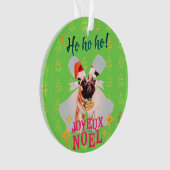 Weihnachts-Mops Ornament (Vorderseite)