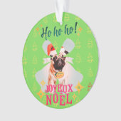 Weihnachts-Mops Ornament (Vorderseite)