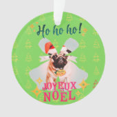 Weihnachts-Mops Ornament (Vorderseite)