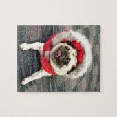 Weihnachts-Mops Puzzle (Horizontal)